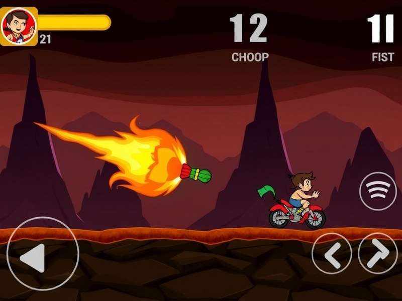 Chhota Bheem Volcano Vroom gameplay screenshot